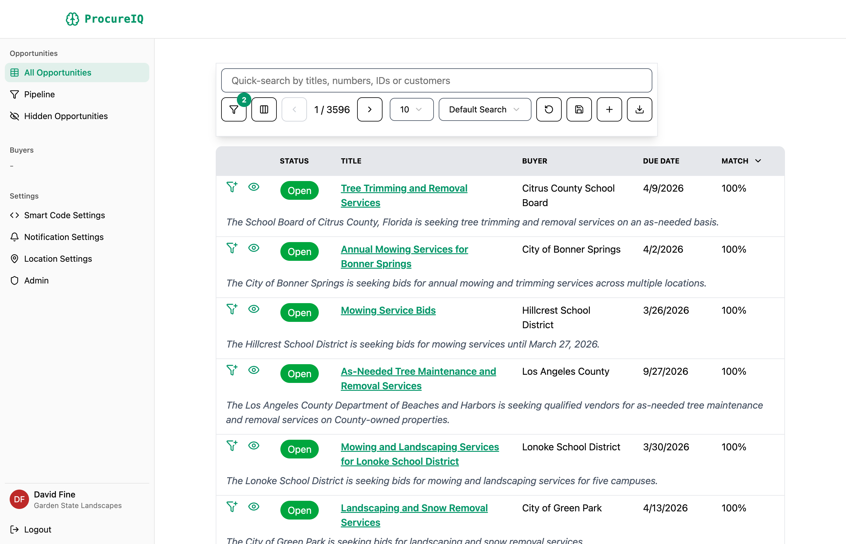 ProcureIQ whitelabel example