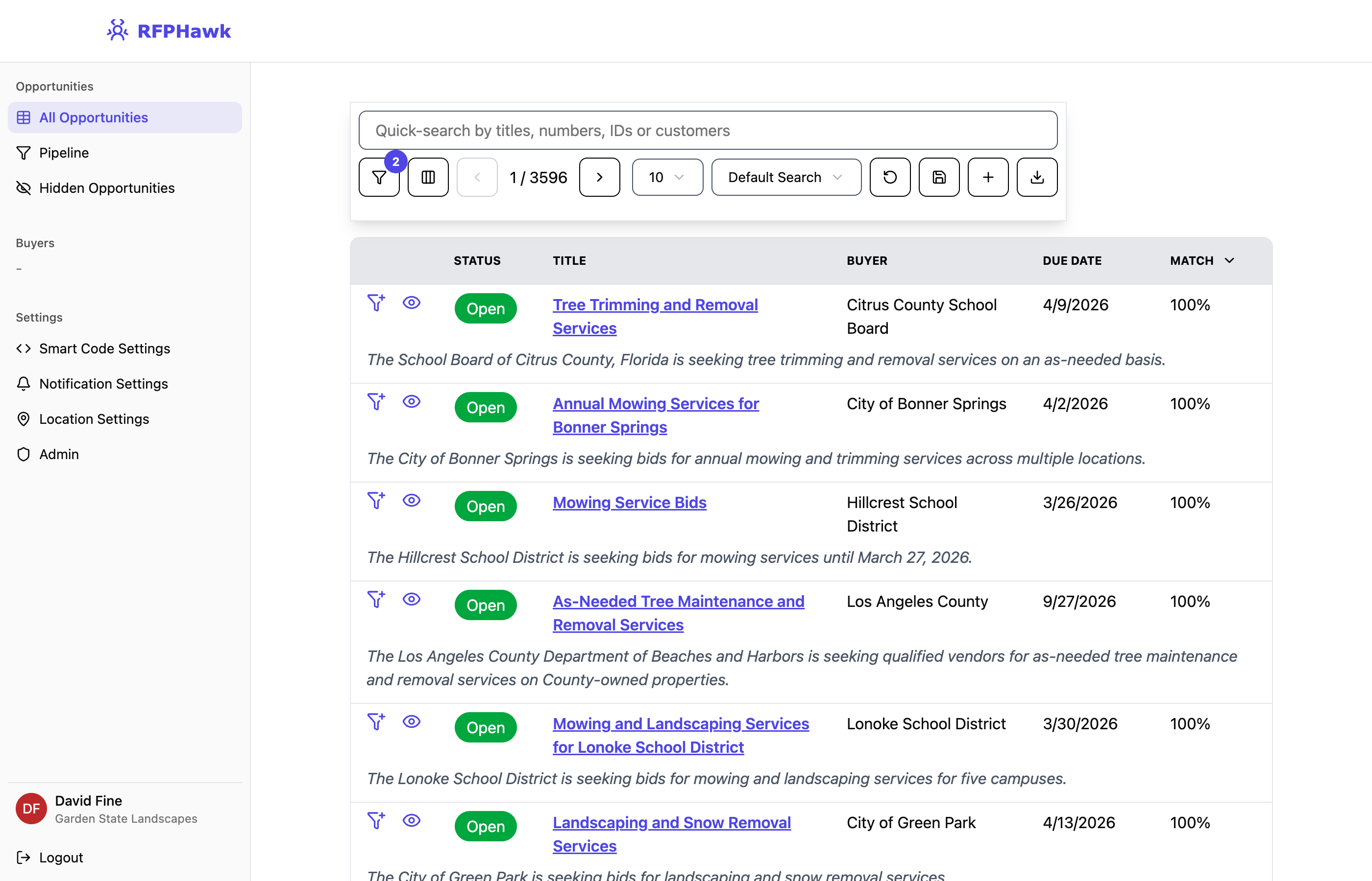 RFPHawk whitelabel example