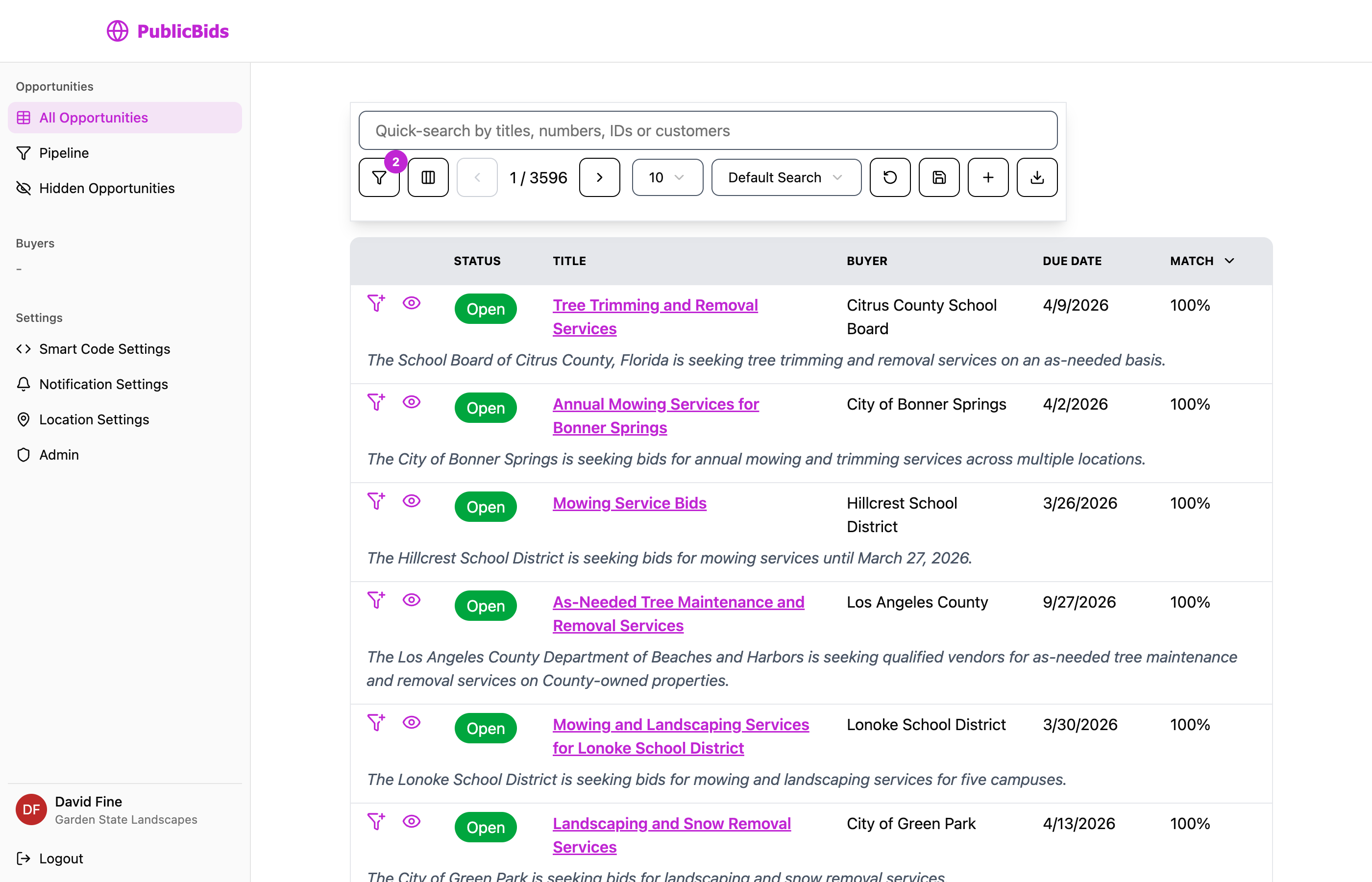 PublicBids whitelabel example