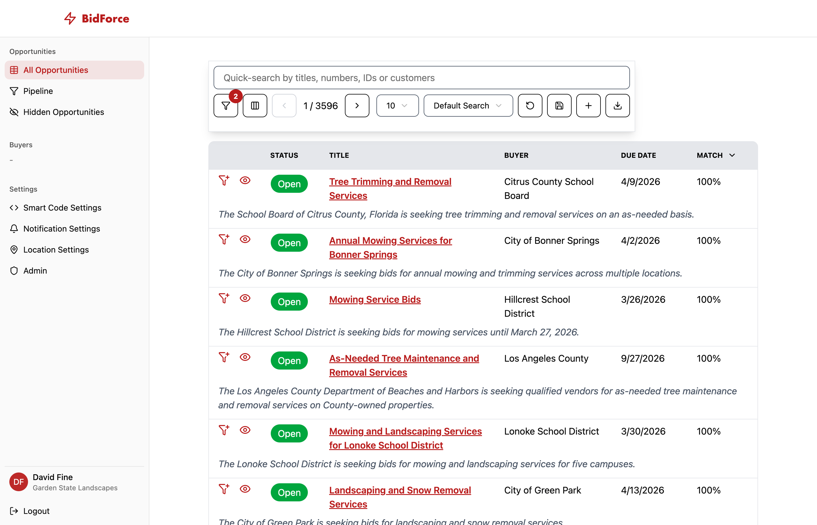 BidForce whitelabel example
