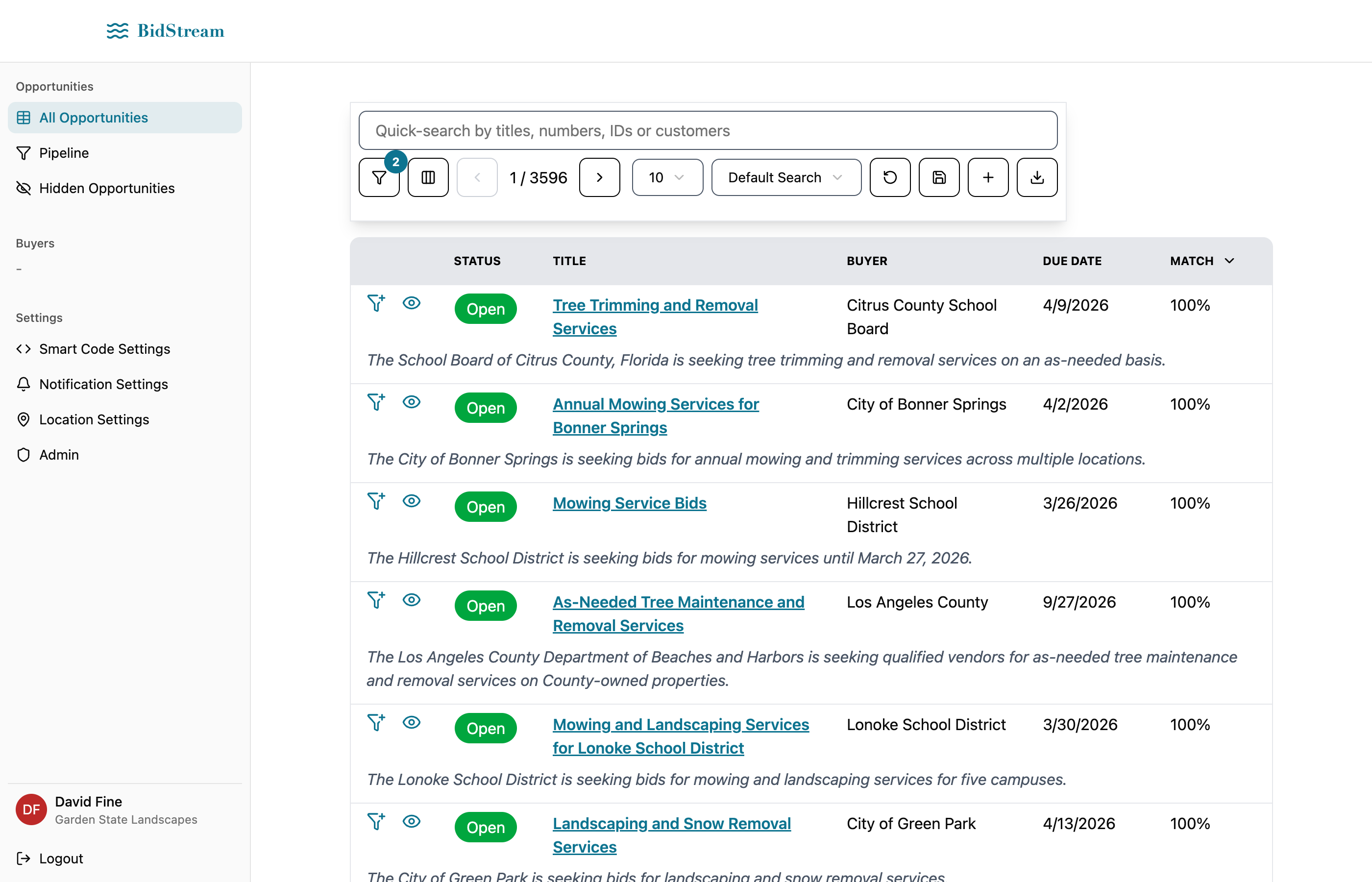 BidStream whitelabel example