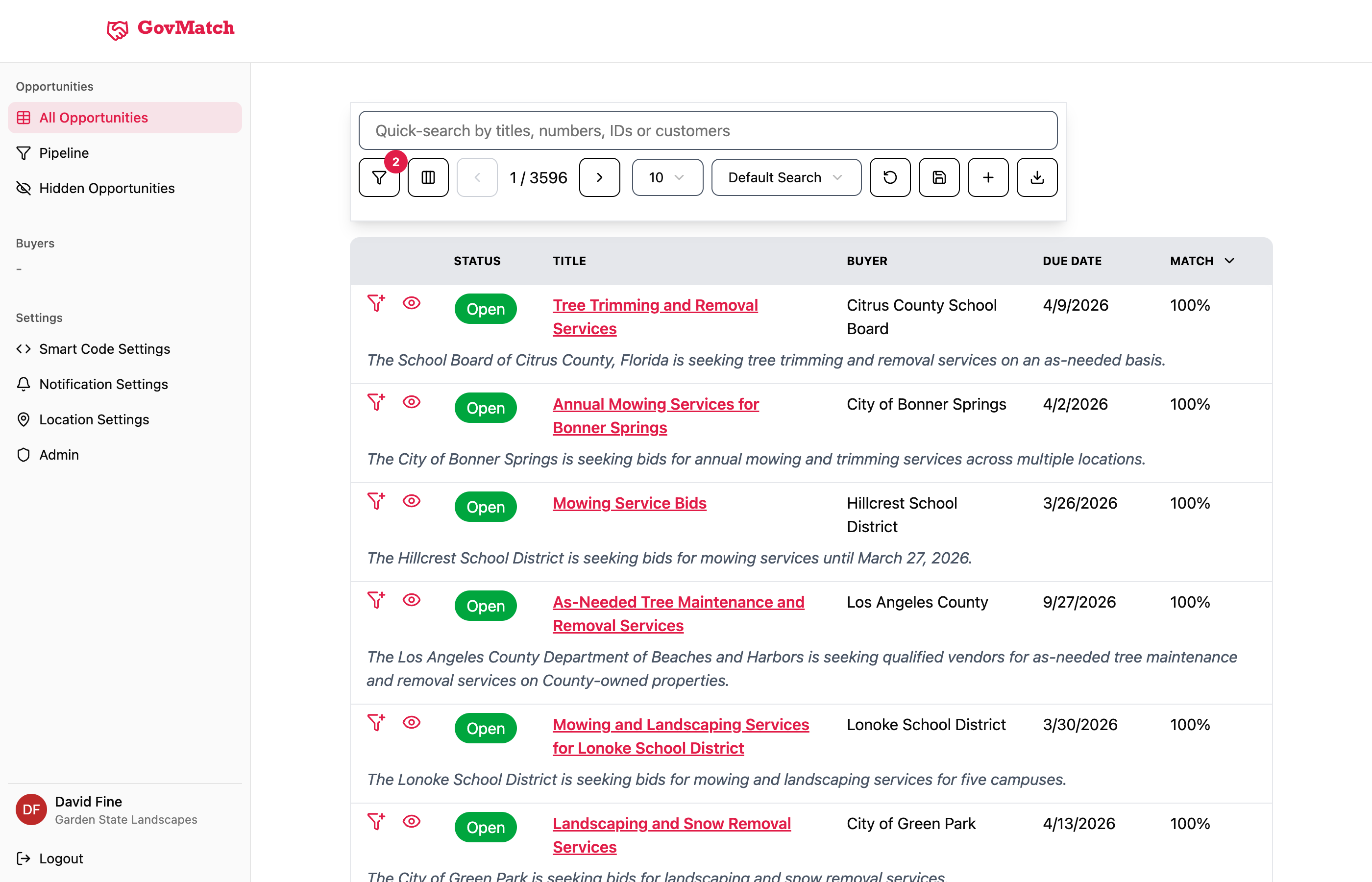 GovMatch whitelabel example