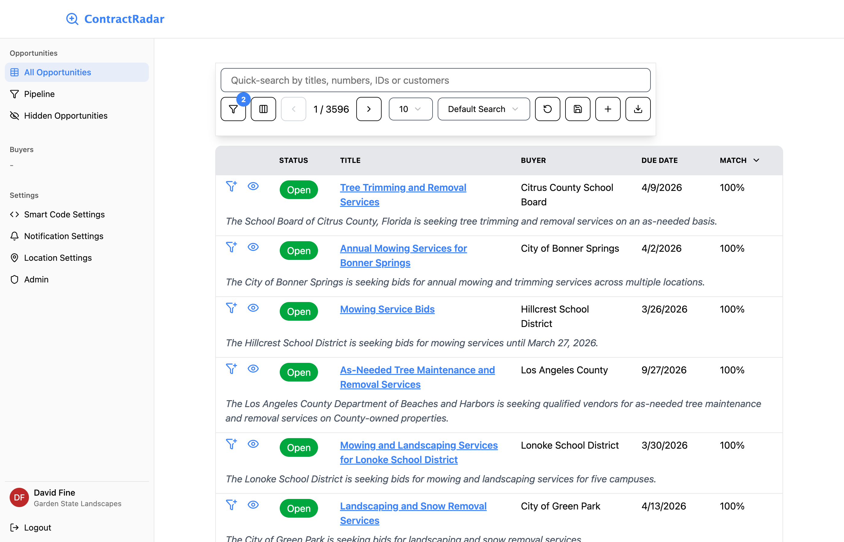 ContractRadar whitelabel example